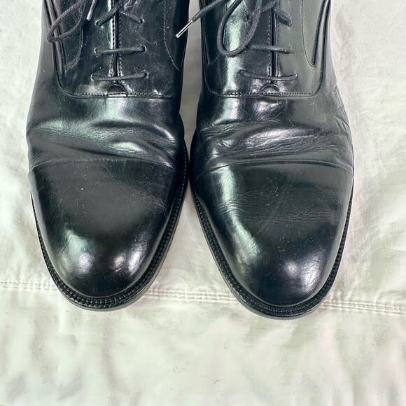Johnston & Murphy Men's 10M 10 Black Leather Cellini Lace Up Dress Shoes *READ - Picture 2 of 7